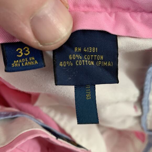 POLO Ralph Lauren Shorts Mens 33 Classic Fit Bright Pink PIMA Cotton Blend Golf - Picture 4 of 7